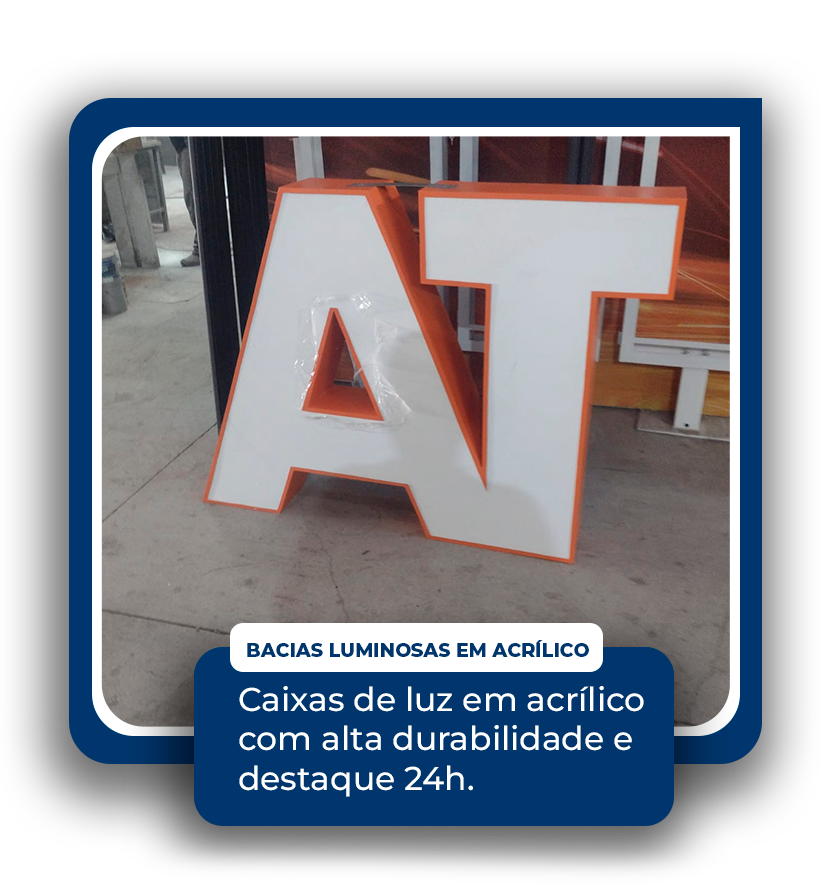 Bacias Luminosas em Acrílico