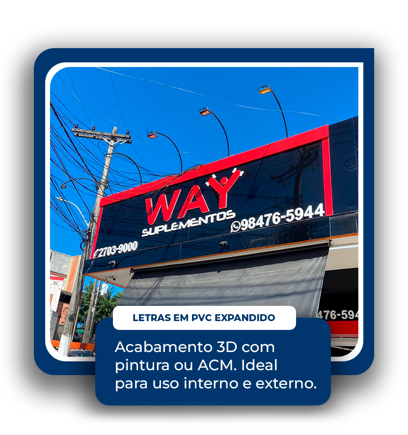 Letras em PVC Expandido